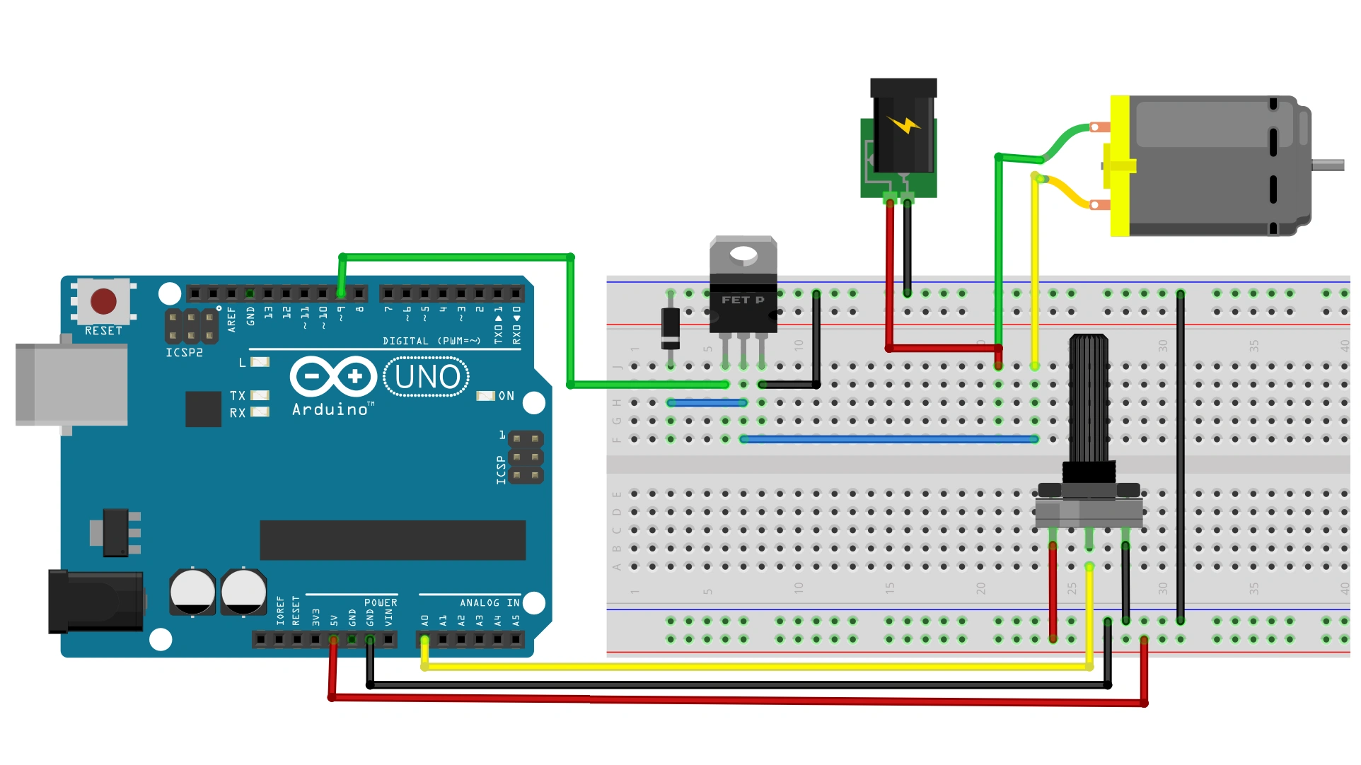 Arduino Simple Motor Control Circuit