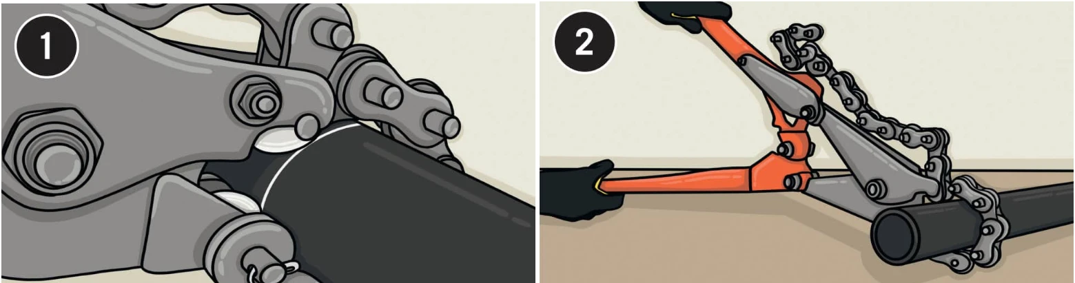 Cast-Iron Pipe Cut snap cutter