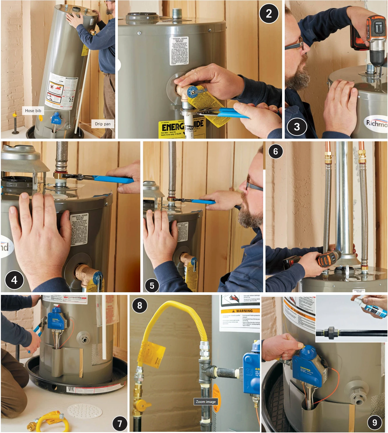 Install water heater