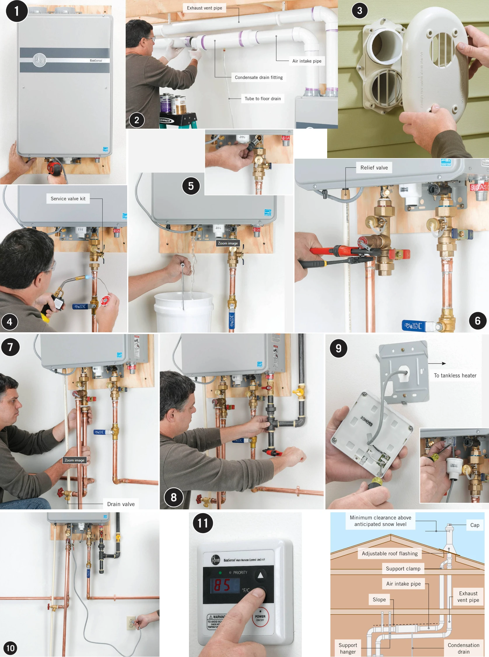 Install Tankless water heater