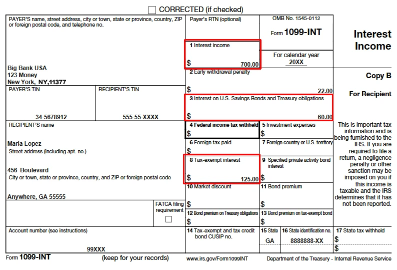 1099-INT Sample