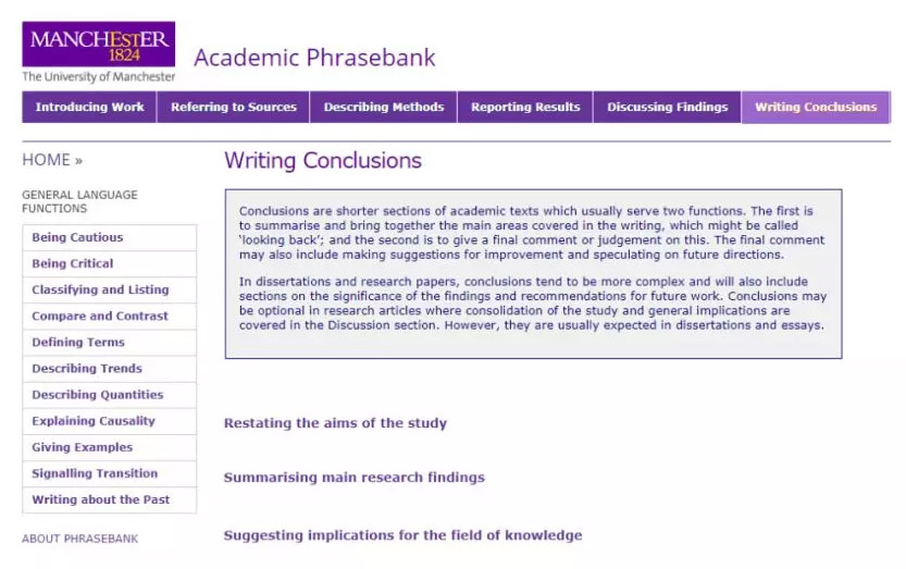 Academic phrasebank